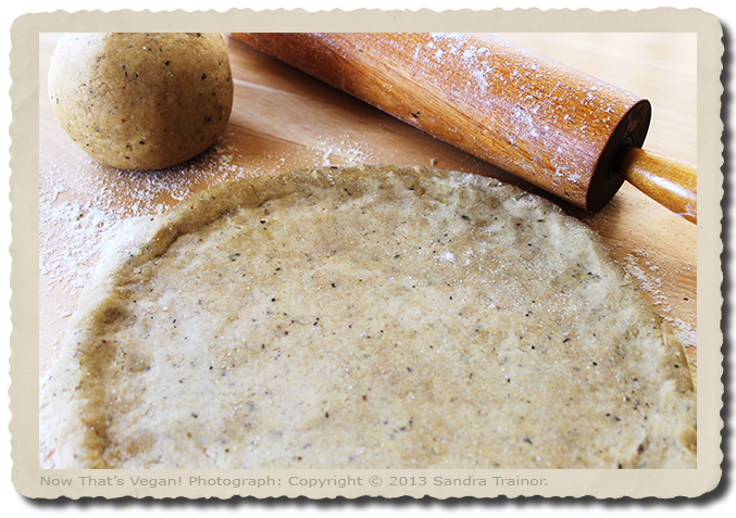 A pizza dough made without gluten, yeast, or starch flours.